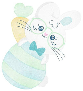 Easter Bunny embroidery design - Easter Egg embroidery designs machine embroidery pattern - Baby girl embroidery file - Rabbit embroidery