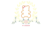 Carica l&#39;immagine nel visualizzatore di Gallery, Bear embroidery designs - Laurel embroidery design machine embroidery pattern - wreath king bear applique design - baby boy embroidery file
