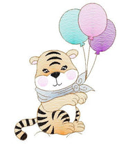 Load image into Gallery viewer, Tiger embroidery design - Animals embroidery designs machine embroidery pattern - Boy baby embroidery file - Tiger rippled design download
