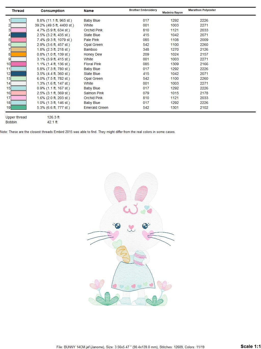 Easter Bunny embroidery design - Rabbit embroidery designs machine embroidery pattern - Baby girl embroidery file - rabbit with carrot jef Marcia Embroidery