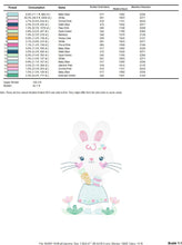 Carica l&#39;immagine nel visualizzatore di Gallery, Easter Bunny embroidery design - Rabbit embroidery designs machine embroidery pattern - Baby girl embroidery file - rabbit with carrot jef
