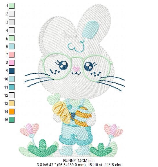 Easter Bunny Embroidery Design - Rabbit Embroidery Designs Machine Emb 