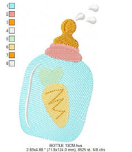 Carica l&#39;immagine nel visualizzatore di Gallery, Baby bottle embroidery design - Newborn embroidery designs machine embroidery pattern - Baby embroidery file girl embroidery bambino pes jef
