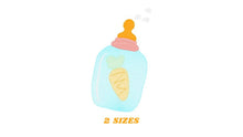 Load image into Gallery viewer, Baby bottle embroidery design - Newborn embroidery designs machine embroidery pattern - Baby embroidery file girl embroidery bambino pes jef
