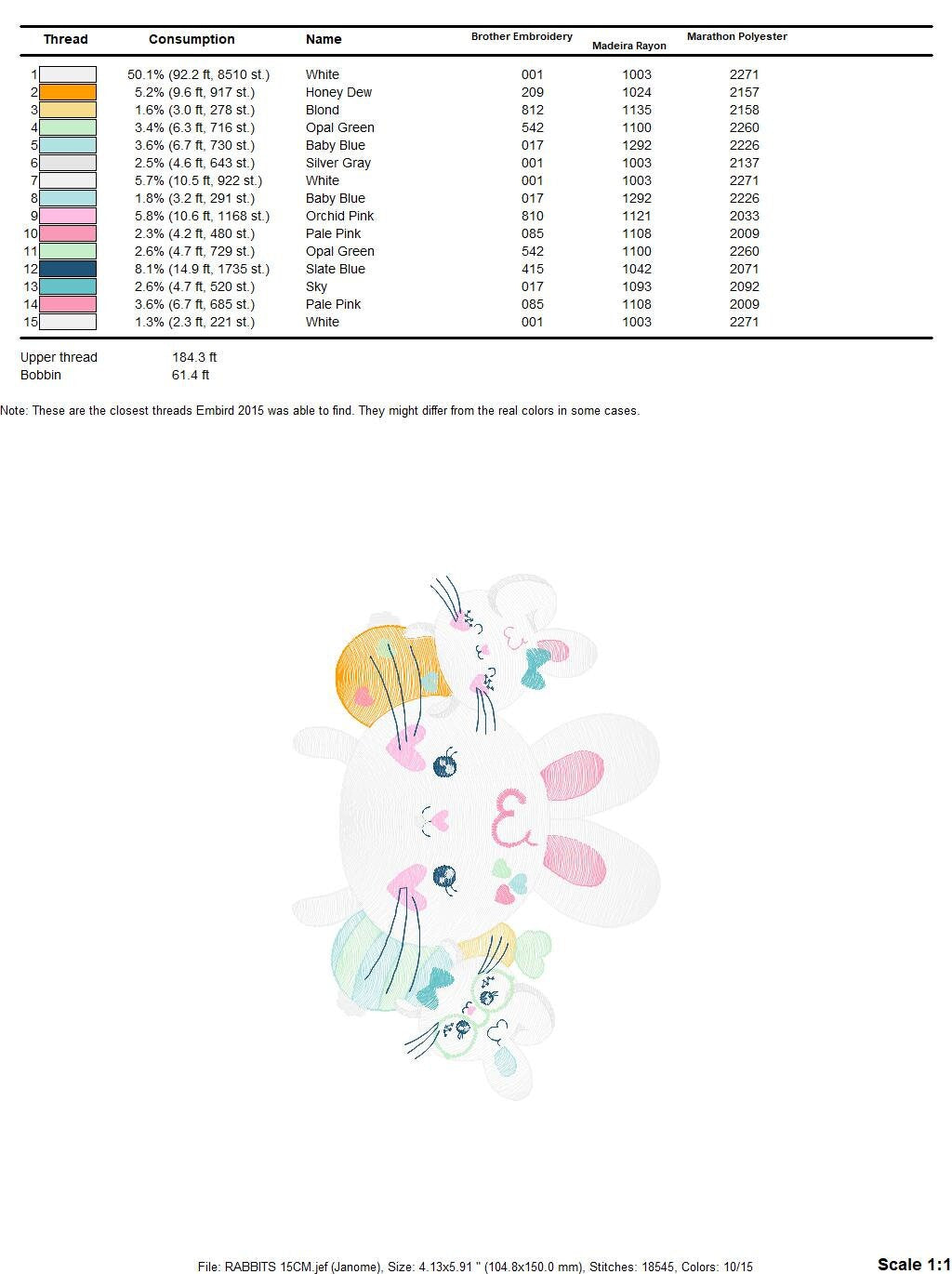 Easter Bunny embroidery design - Rabbit embroidery designs machine embroidery pattern - baby girl embroidery file - rabbits with easter eggs Marcia Embroidery
