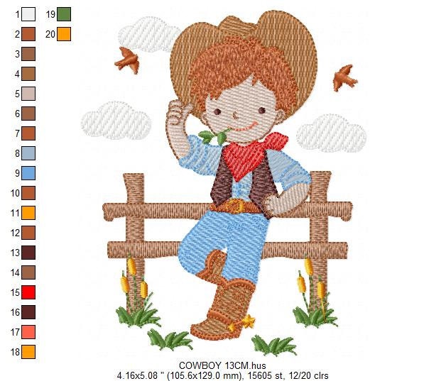 Cowboy embroidery design - Baby Boy embroidery designs machine embroidery pattern - wrangler embroidery file - Farm horse rancher buckaroo Marcia Embroidery