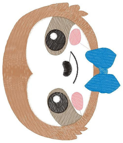 Sloth embroidery designs - Baby boy embroidery design machine embroidery pattern - Sloth with tie embroidery file - digital download pes Marcia Embroidery