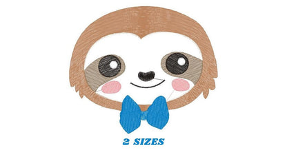 Sloth embroidery designs - Baby boy embroidery design machine embroidery pattern - Sloth with tie embroidery file - digital download pes Marcia Embroidery