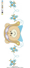 Laden Sie das Bild in den Galerie-Viewer, Bear embroidery designs - Plane embroidery design machine embroidery pattern - Teddy bear embroidery file - Bear Pilot Bear boy embroidery
