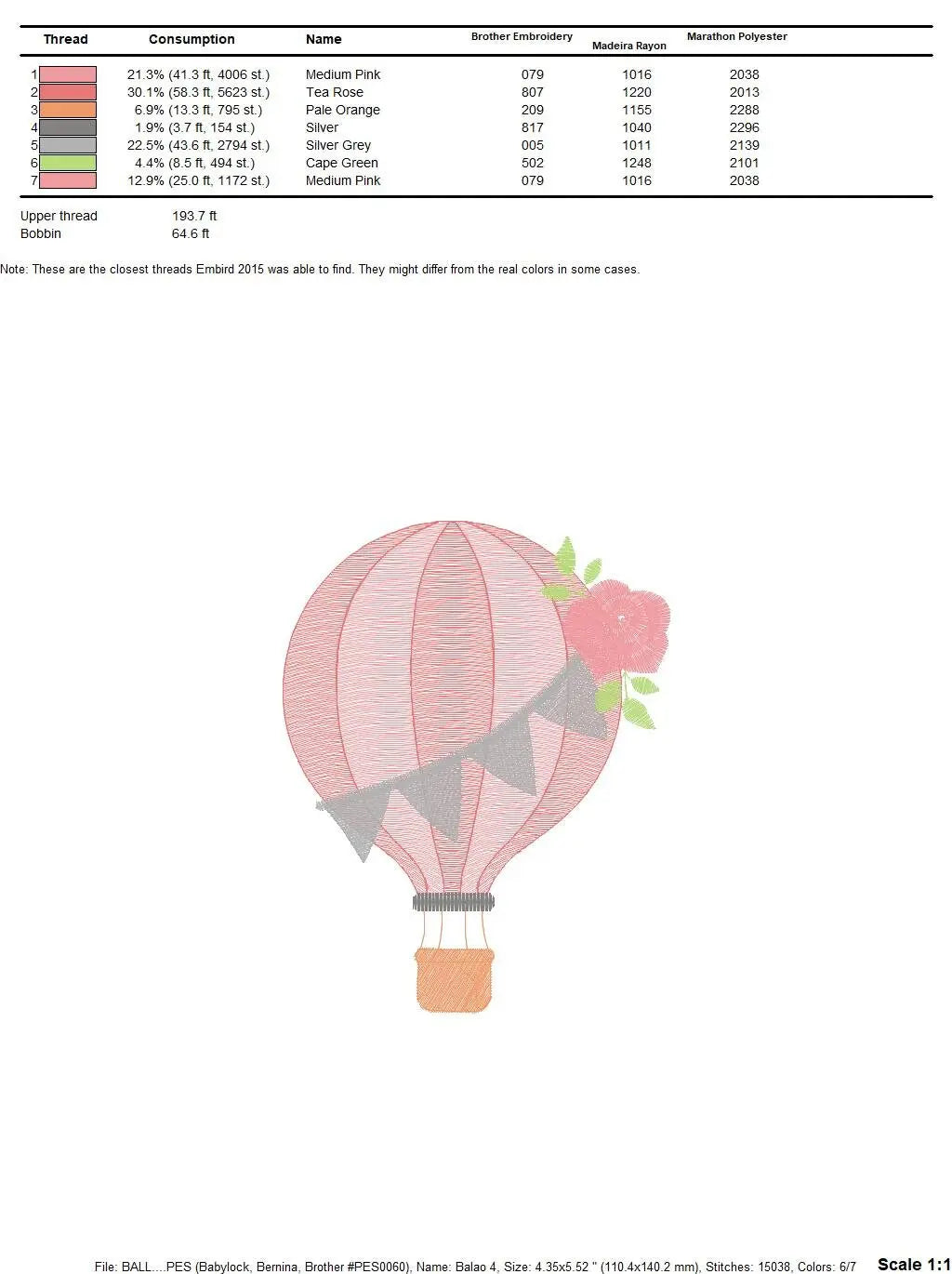 Balloon embroidery designs - Hot air balloon embroidery design machine embroidery pattern - Sky clouds embroidery file - instant download Marcia Embroidery