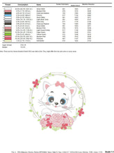 Carica l&#39;immagine nel visualizzatore di Gallery, Cat embroidery design - Cat with flowers embroidery designs machine embroidery pattern - Kitten embroidery file - baby girl embroidery pes
