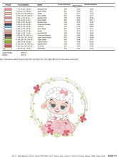 Carica l&#39;immagine nel visualizzatore di Gallery, Sheep embroidery design - Lamb embroidery designs machine embroidery pattern - baby girl embroidery file - Laurel roses instant download
