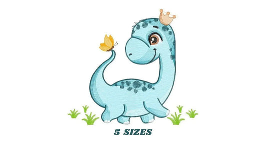 Dinosaur embroidery designs - Dino embroidery design machine embroidery pattern - instant download - Brontosaurus embroidery file pes jef Marcia Embroidery
