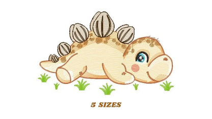 Dinosaur embroidery designs - Dino embroidery design machine embroidery pattern - instant download - stegosaurus embroidery file baby girl Marcia Embroidery