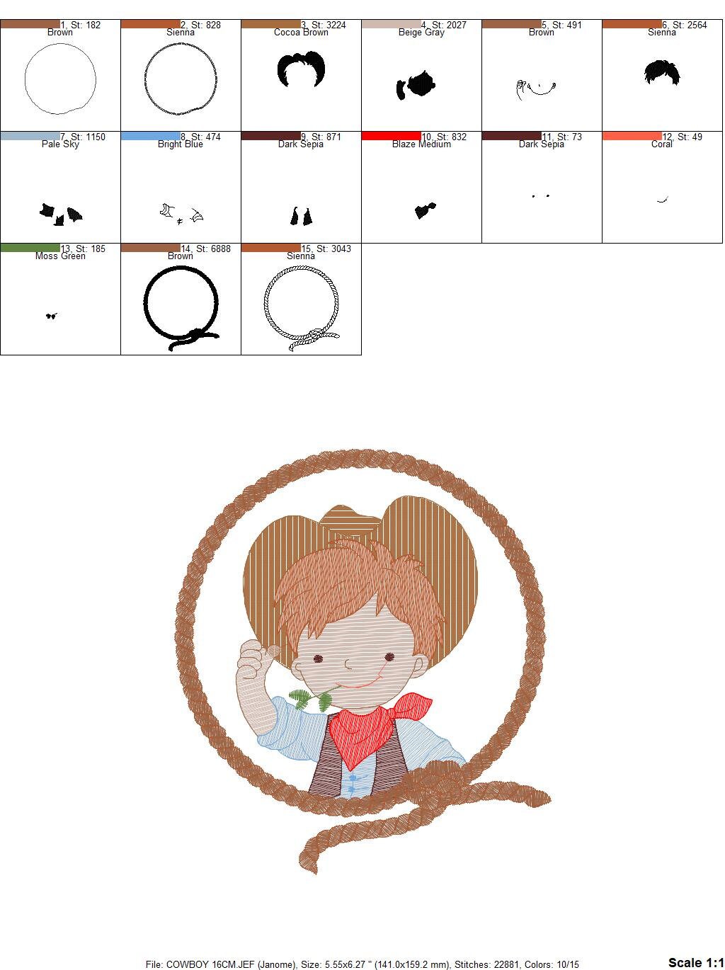 Cowboy embroidery design - Baby Boy embroidery designs machine embroidery pattern - wrangler embroidery file - Farm horse rancher buckaroo Marcia Embroidery