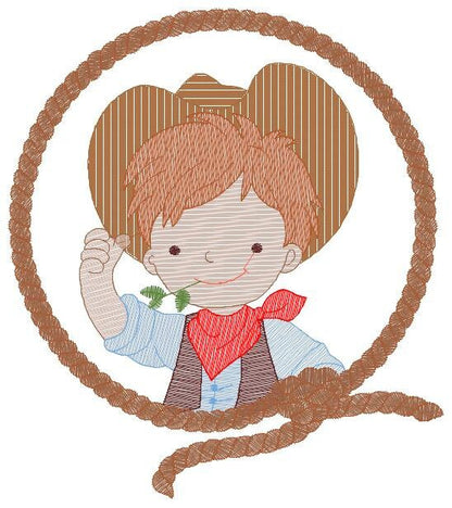 Cowboy embroidery design - Baby Boy embroidery designs machine embroidery pattern - wrangler embroidery file - Farm horse rancher buckaroo Marcia Embroidery