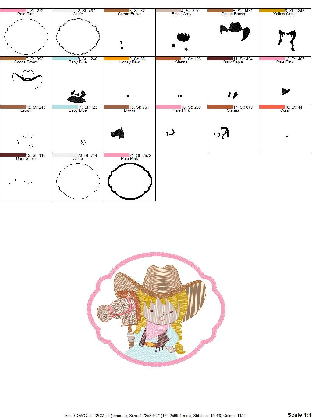 Cowboy embroidery design - Cowgirl embroidery designs machine embroidery pattern - wrangler embroidery file - Farm horse rancher buckaroo Marcia Embroidery