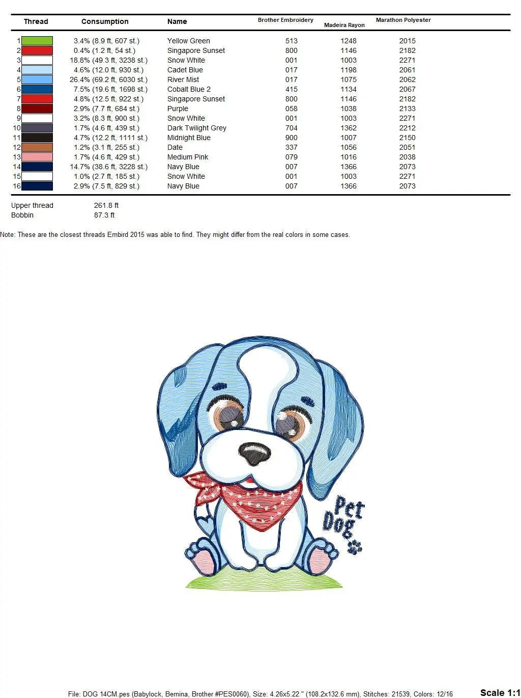 Dogs embroidery designs - Dog with bandana machine embroidery pattern - Pet Puppy Beagle file - Instant digital download pes jef hus vp3 xxx Marcia Embroidery