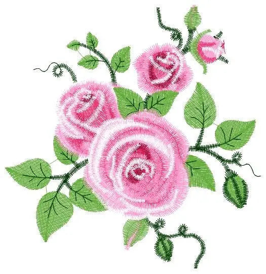 Roses embroidery designs - Flower embroidery design machine embroidery pattern - Rose embroidery file - Flowers for towels embroidery pes Marcia Embroidery