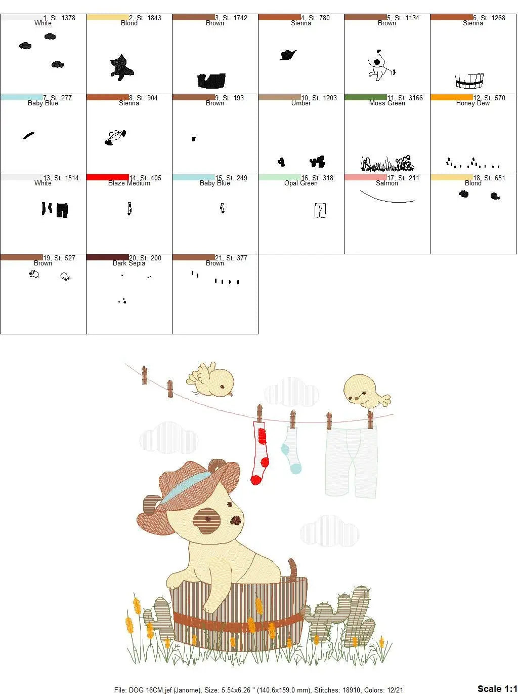 Cowboy Dog embroidery designs - Ranch Dogs machine embroidery pattern - Puppy Baby Boy and girl file -  Instant digital download pes jef dst Marcia Embroidery