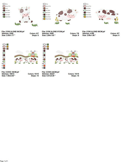 Cows ranch embroidery design - Farm fence embroidery designs machine embroidery pattern - Farm embroidery file - Boy embroidery download jef - Marcia Embroidery