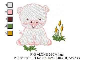 Pig embroidery design - Animal ranch embroidery designs machine embroidery pattern - Hog Farm embroidery file - instant digital download pes - Marcia Embroidery