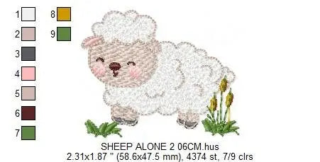 Sheep farm embroidery design - Lamb fence embroidery designs machine embroidery pattern - baby boy embroidery file  instant digital download Marcia Embroidery