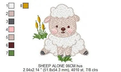 Sheep farm embroidery design - Lamb fence embroidery designs machine embroidery pattern - baby boy embroidery file  instant digital download Marcia Embroidery
