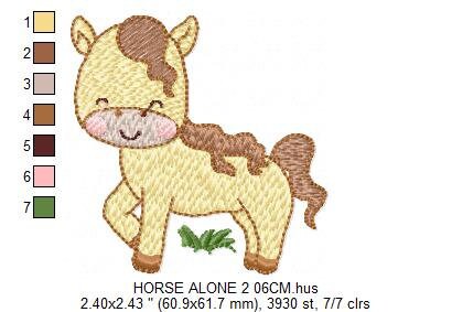 Horse embroidery design - Animal ranch embroidery designs machine embroidery pattern - Farm embroidery file - instant download pes jef hus