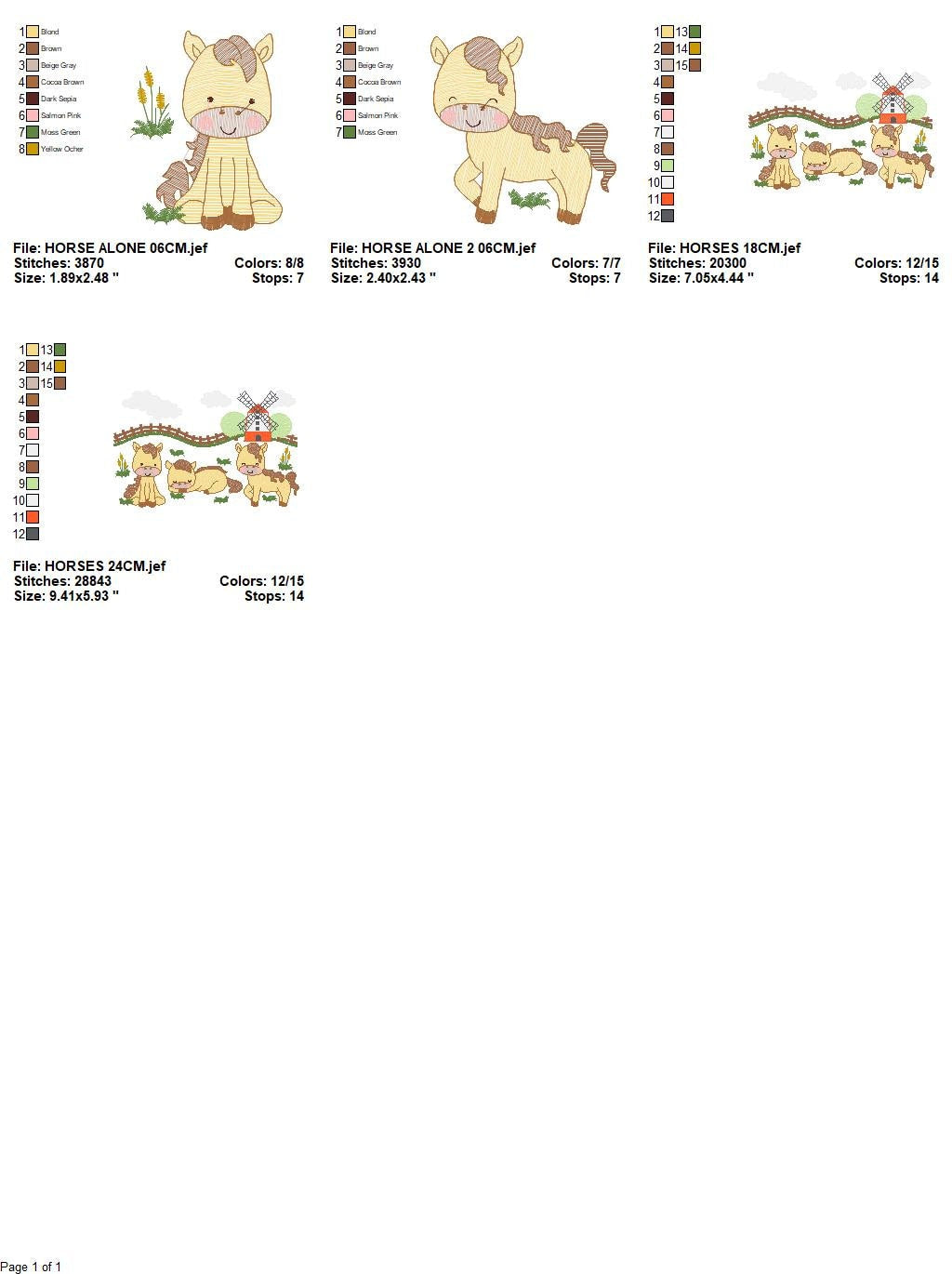 Horse embroidery design - Animal ranch embroidery designs machine embroidery pattern - Farm embroidery file - instant download pes jef hus