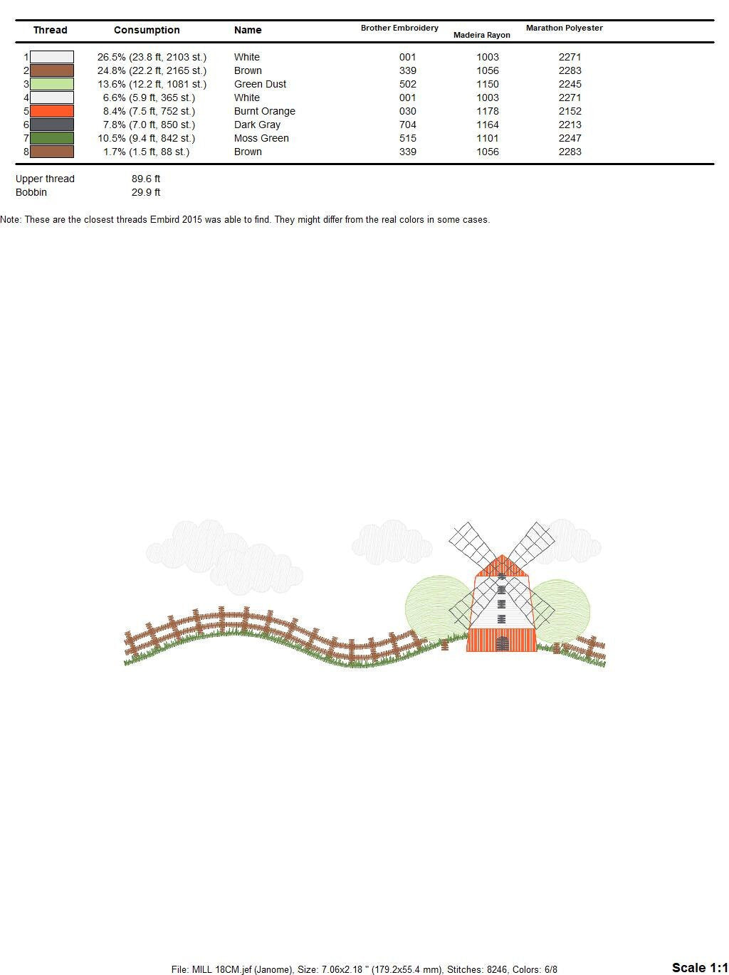 Farm Mill embroidery design - Ranch embroidery designs machine embroidery pattern - baby boy embroidery file - instant digital pes download Marcia Embroidery