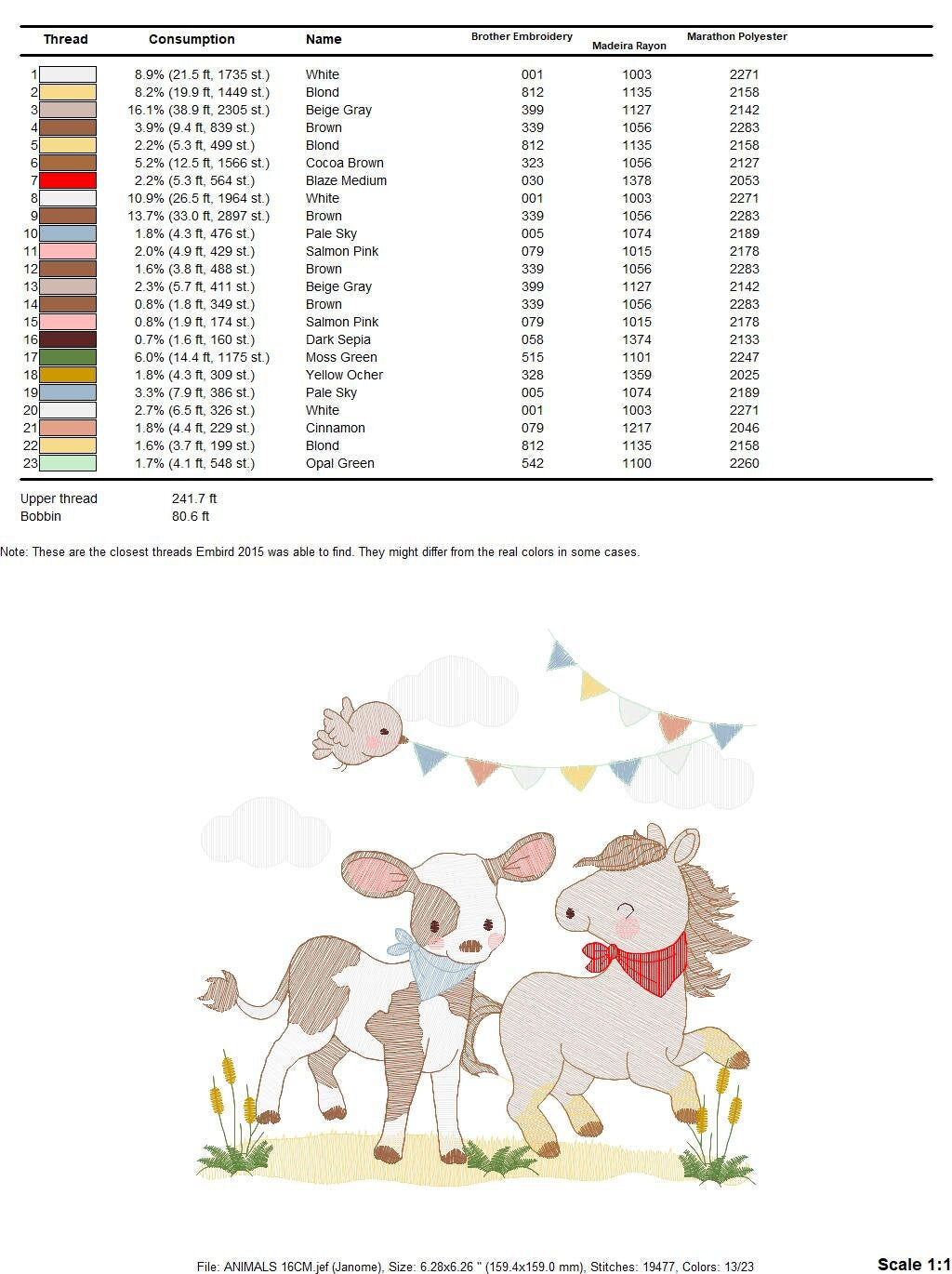 Ranch animals embroidery design - Cow embroidery designs machine embroidery pattern - Farm embroidery file - Horse embroidery download pes