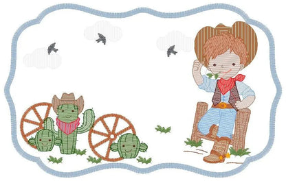 Cowboy embroidery design - Baby Boy embroidery designs machine embroidery pattern - wrangler embroidery file - Farm horse rancher buckaroo Marcia Embroidery