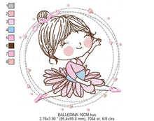 Laden Sie das Bild in den Galerie-Viewer, Ballerina embroidery designs - Ballet embroidery design machine embroidery pattern - instant download - Baby girl embroidery digital file
