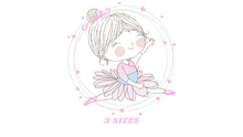 Cargar imagen en el visor de la galería, Ballerina embroidery designs - Ballet embroidery design machine embroidery pattern - instant download - Baby girl embroidery digital file
