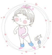 Cargar imagen en el visor de la galería, Ballerina embroidery designs - Ballet embroidery design machine embroidery pattern - instant download - Baby girl embroidery digital file
