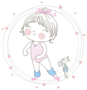 Ballerina embroidery designs - Ballet embroidery design machine embroidery pattern - instant download - Baby girl embroidery digital file