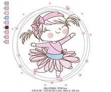 Carica l&#39;immagine nel visualizzatore di Gallery, Ballerina embroidery designs - Ballet embroidery design machine embroidery pattern - instant download - Baby girl embroidery digital file
