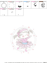 Carica l&#39;immagine nel visualizzatore di Gallery, Ballerina embroidery designs - Ballet embroidery design machine embroidery pattern - instant download - Baby girl embroidery digital file
