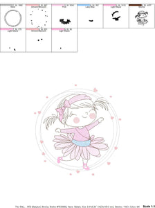 Ballerina embroidery designs - Ballet embroidery design machine embroidery pattern - instant download - Baby girl embroidery digital file