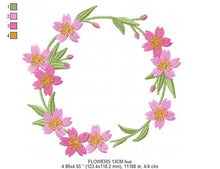 Laden Sie das Bild in den Galerie-Viewer, Monogram Frame embroidery designs - Flower embroidery design machine embroidery pattern - Floral wreath embroidery file - instant download
