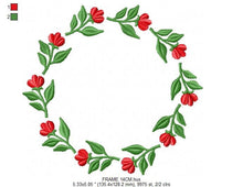 Carica l&#39;immagine nel visualizzatore di Gallery, Monogram Frame embroidery designs - Flower embroidery design machine embroidery pattern - Floral embroidery
