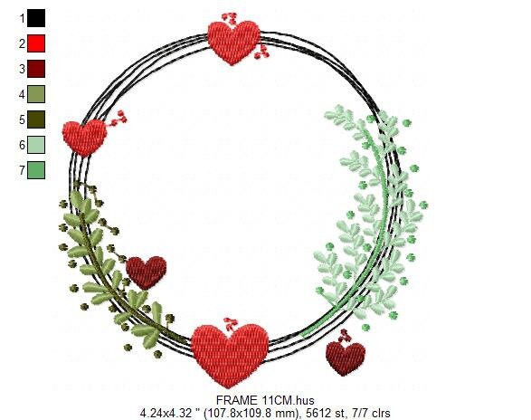 Monogram Frame embroidery designs - Heart embroidery design machine embroidery pattern - Valentines embroidery file - baby girl embroidery Marcia Embroidery