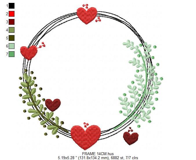 Monogram Frame embroidery designs - Heart embroidery design machine embroidery pattern - Valentines embroidery file - baby girl embroidery Marcia Embroidery
