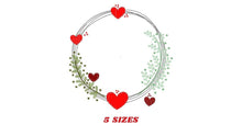 Charger l&#39;image dans la galerie, Monogram Frame embroidery designs - Heart embroidery design machine embroidery pattern - Valentines embroidery file - baby girl embroidery
