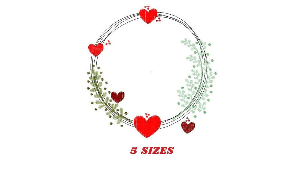 Monogram Frame embroidery designs - Heart embroidery design machine embroidery pattern - Valentines embroidery file - baby girl embroidery