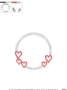 Heart Monogram Frame embroidery designs - Hearts embroidery design machine embroidery pattern - Wedding embroidery file baby girl embroidery