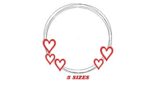 Load image into Gallery viewer, Heart Monogram Frame embroidery designs - Hearts embroidery design machine embroidery pattern - Wedding embroidery file baby girl embroidery
