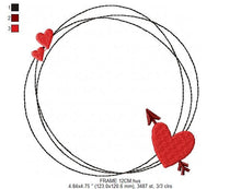 Carica l&#39;immagine nel visualizzatore di Gallery, Cupid Monogram Frame embroidery designs - Heart Frame embroidery design machine embroidery pattern - Valentines embroidery file - download
