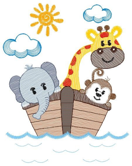 Safari embroidery designs - Animals embroidery design machine embroidery pattern - Giraffe embroidery file - monkey embroidery elephant pes